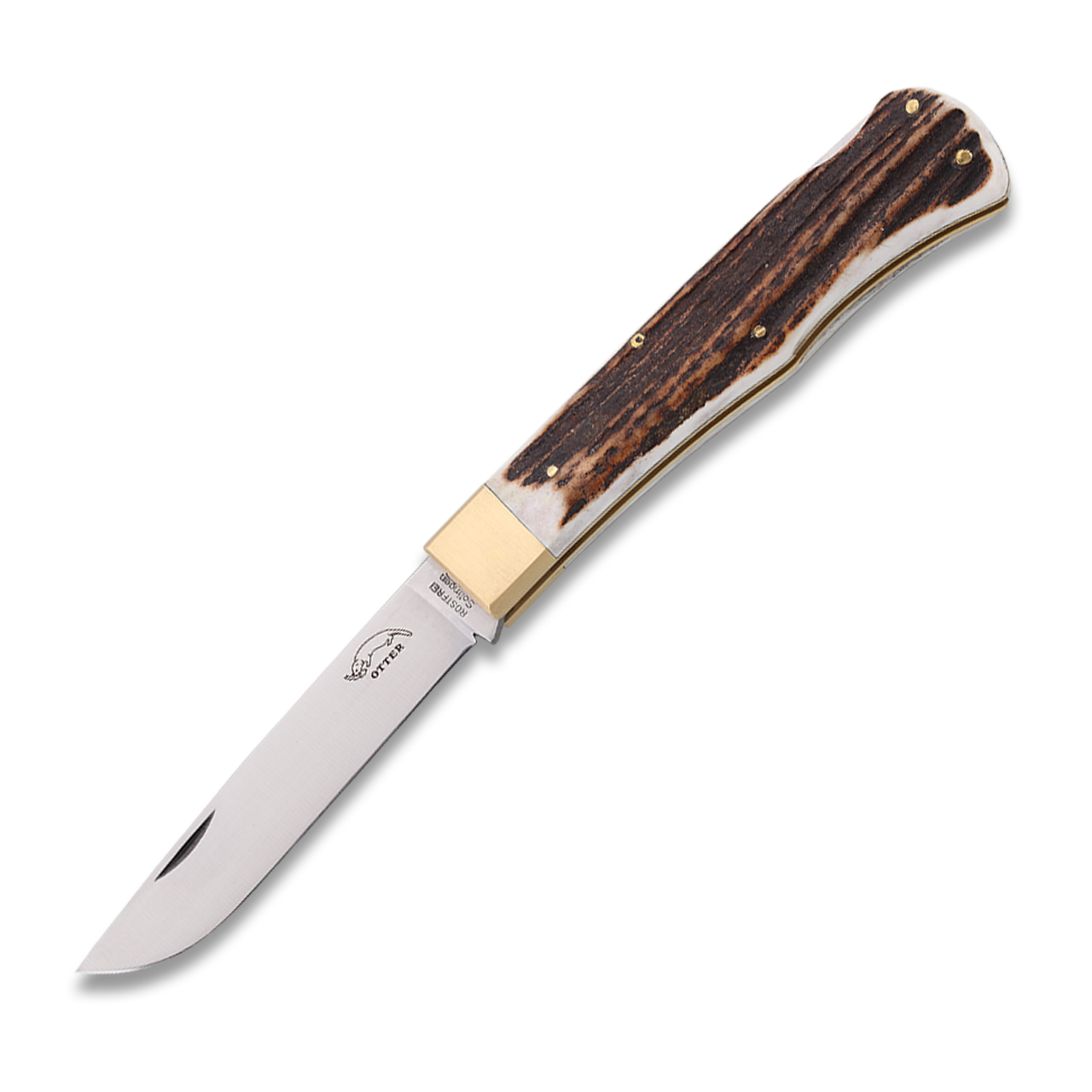 OTTER pocket knife 07 unlocking mechanism Sapeli wood, Folding knives, Otter  Messer, Brands