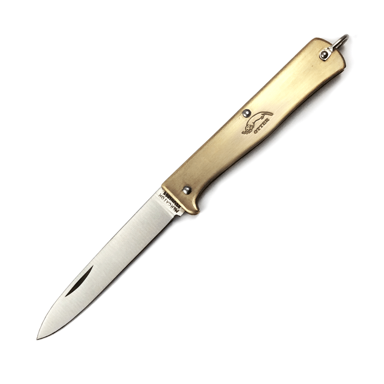OTTER-Messer Knives 10736RG Mercator Lockback Knife Brass - Knife Country,  USA